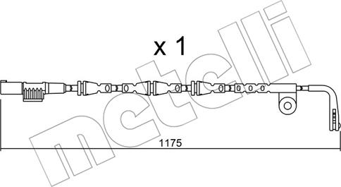 Metelli SU.253 - Сигнализатор, износ тормозных колодок avtokuzovplus.com.ua