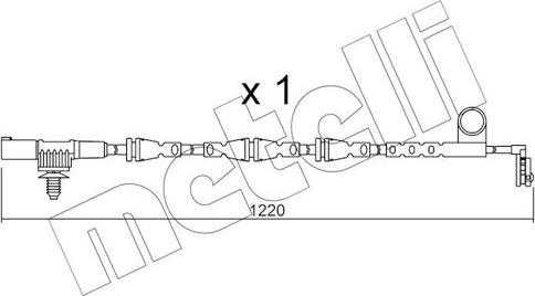Metelli SU.256 - Сигнализатор, износ тормозных колодок avtokuzovplus.com.ua