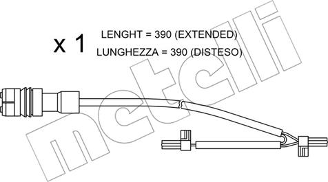 Metelli SU.264 - Сигналізатор, знос гальмівних колодок autocars.com.ua