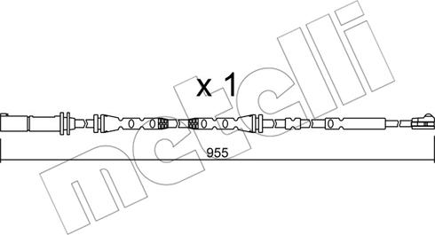 Metelli SU.280 - Сигналізатор, знос гальмівних колодок autocars.com.ua