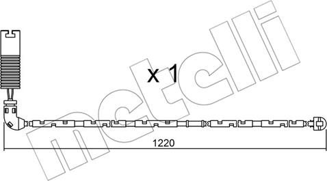 Metelli SU.296 - Сигнализатор, износ тормозных колодок avtokuzovplus.com.ua