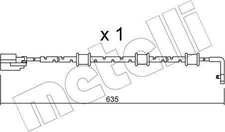 Metelli SU.323 - Сигналізатор, знос гальмівних колодок autocars.com.ua