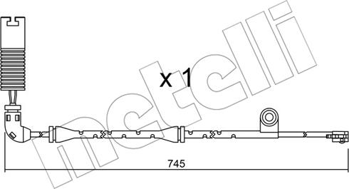 Metelli SU.326 - Сигнализатор, износ тормозных колодок avtokuzovplus.com.ua