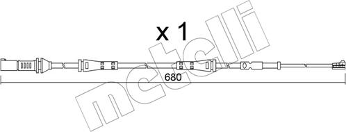 Metelli SU.369 - Сигнализатор, износ тормозных колодок autodnr.net