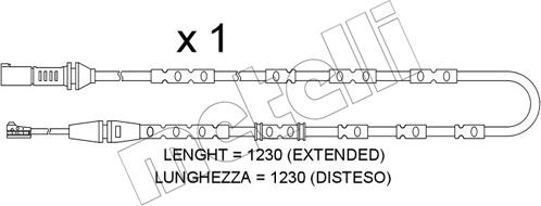 Metelli SU.371 - Сигналізатор, знос гальмівних колодок autocars.com.ua
