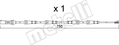 Metelli SU.373 - Сигнализатор, износ тормозных колодок avtokuzovplus.com.ua