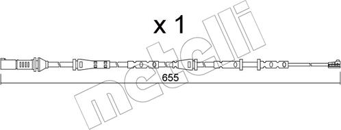 Metelli SU.378 - Сигнализатор, износ тормозных колодок autodnr.net