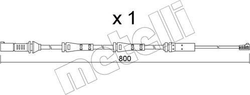 Metelli SU.379 - Сигналізатор, знос гальмівних колодок autocars.com.ua