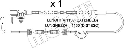 Metelli SU.387 - Сигналізатор, знос гальмівних колодок autocars.com.ua