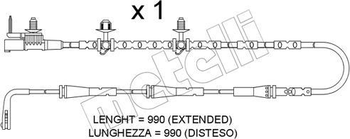 Metelli SU.406 - Сигнализатор, износ тормозных колодок avtokuzovplus.com.ua
