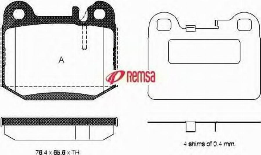 Metzger 001440 - Гальмівні колодки, дискові гальма autocars.com.ua