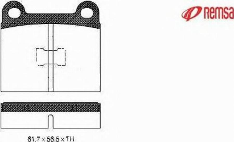 Metzger 001700 - Тормозные колодки, дисковые, комплект avtokuzovplus.com.ua