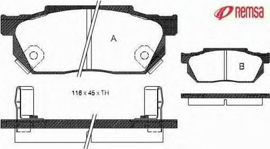 Metzger 019302 - Тормозные колодки, дисковые, комплект avtokuzovplus.com.ua