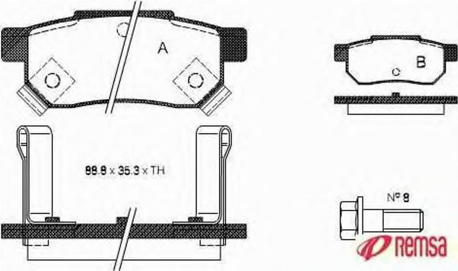 Metzger 023302 - Тормозные колодки, дисковые, комплект avtokuzovplus.com.ua