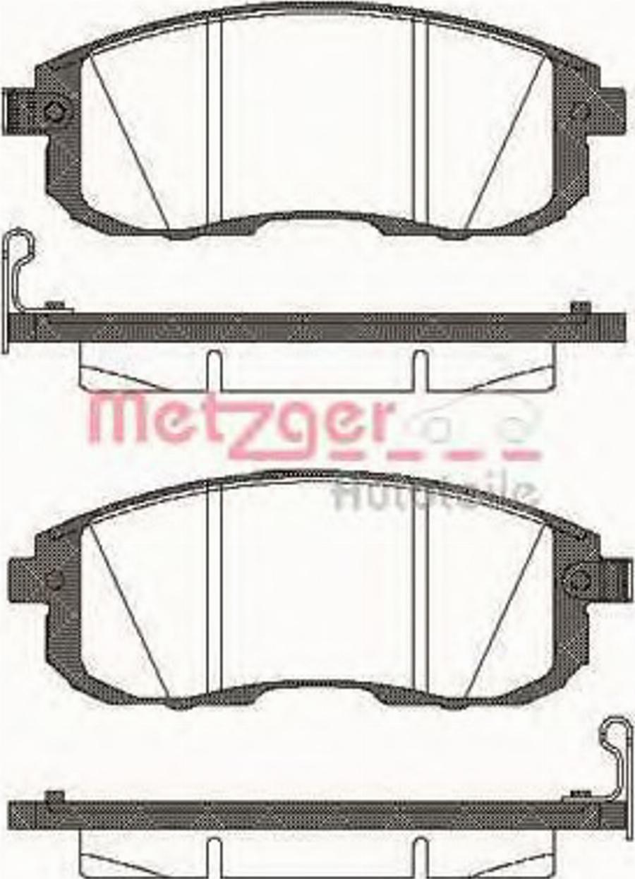 Metzger 029314 - Гальмівні колодки, дискові гальма autocars.com.ua