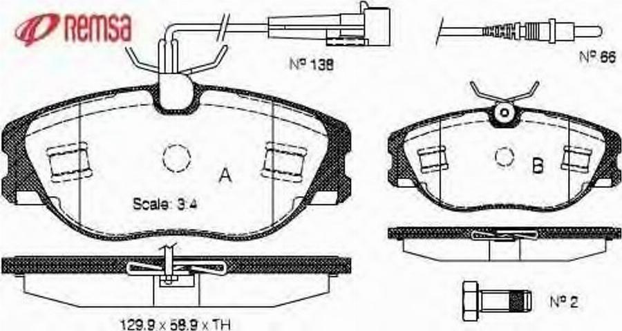 Metzger 030544 - Тормозные колодки, дисковые, комплект avtokuzovplus.com.ua