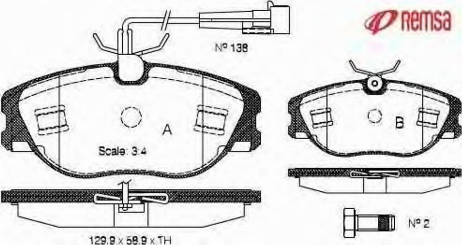 Metzger 030572 - Тормозные колодки, дисковые, комплект avtokuzovplus.com.ua