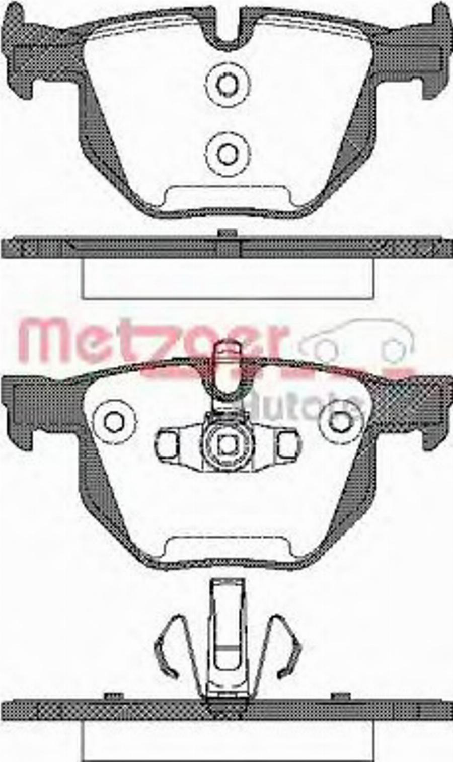 Metzger 038170 - Тормозные колодки, дисковые, комплект avtokuzovplus.com.ua