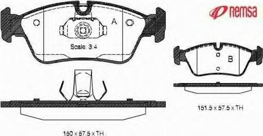 Metzger 038440 - Тормозные колодки, дисковые, комплект autodnr.net