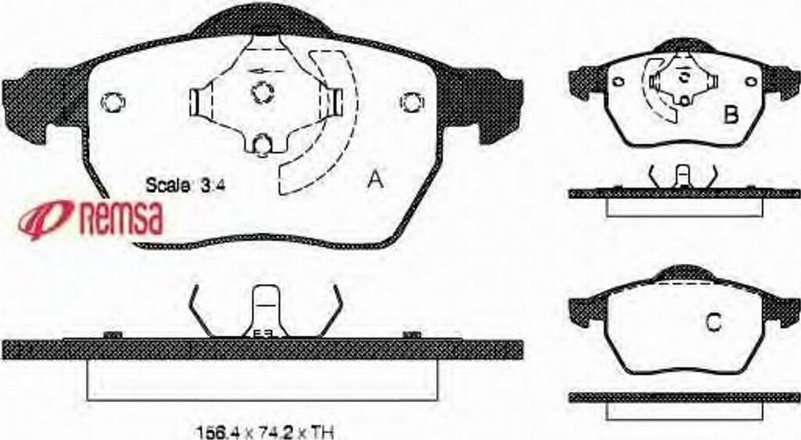 Metzger 039050 - Тормозные колодки, дисковые, комплект autodnr.net