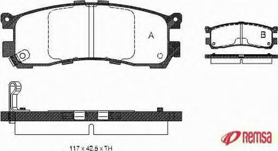 Metzger 039921 - Тормозные колодки, дисковые, комплект avtokuzovplus.com.ua