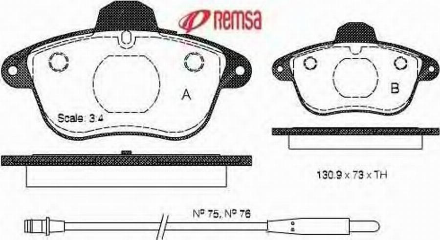 Metzger 040104 - Тормозные колодки, дисковые, комплект avtokuzovplus.com.ua