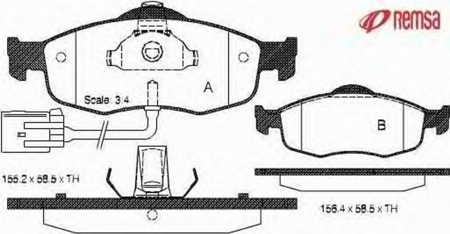 Metzger 043202 - Тормозные колодки, дисковые, комплект autodnr.net