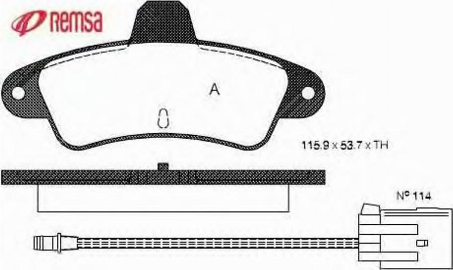 Metzger 043302 - Гальмівні колодки, дискові гальма autocars.com.ua