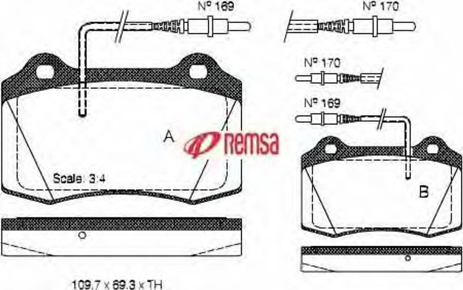 Metzger 043414 - Гальмівні колодки, дискові гальма autocars.com.ua