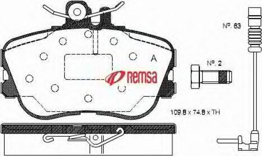 Metzger 044502 - Гальмівні колодки, дискові гальма autocars.com.ua