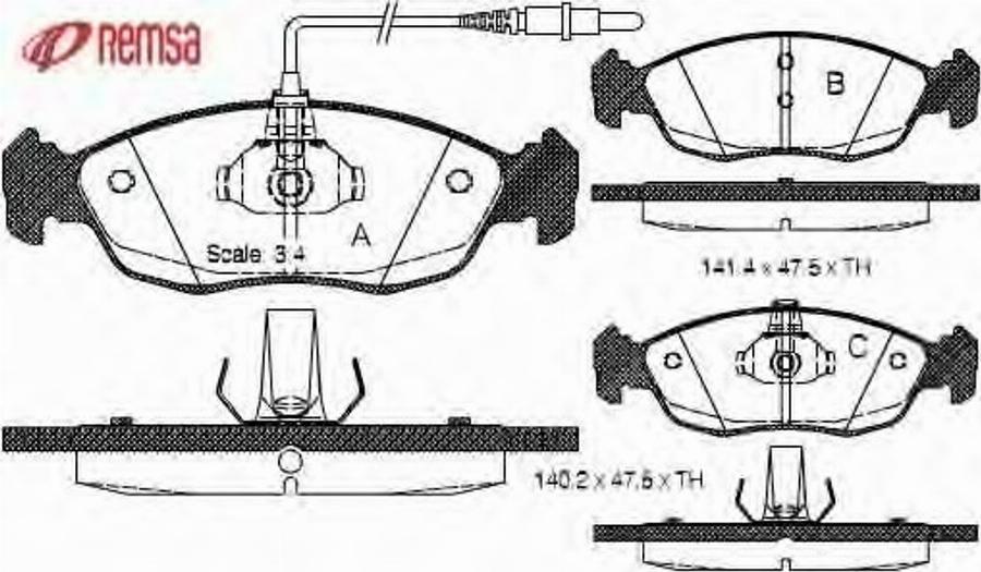 Metzger 046102 - Тормозные колодки, дисковые, комплект avtokuzovplus.com.ua