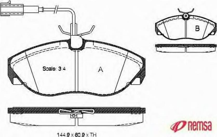 Metzger 048611 - Тормозные колодки, дисковые, комплект avtokuzovplus.com.ua