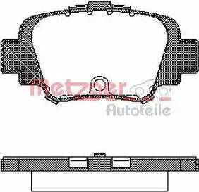 Metzger 1170734 - Тормозные колодки, дисковые, комплект avtokuzovplus.com.ua