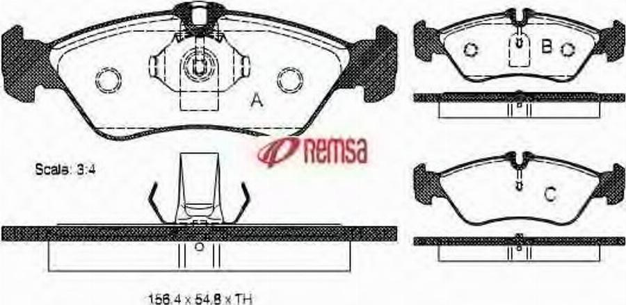 Metzger 058000 - Тормозные колодки, дисковые, комплект autodnr.net