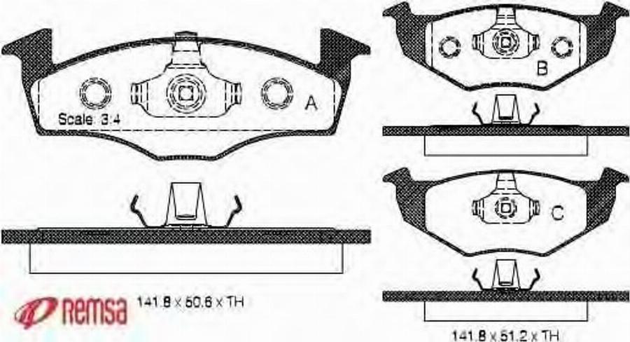 Metzger 0609.00 - Тормозные колодки, дисковые, комплект avtokuzovplus.com.ua