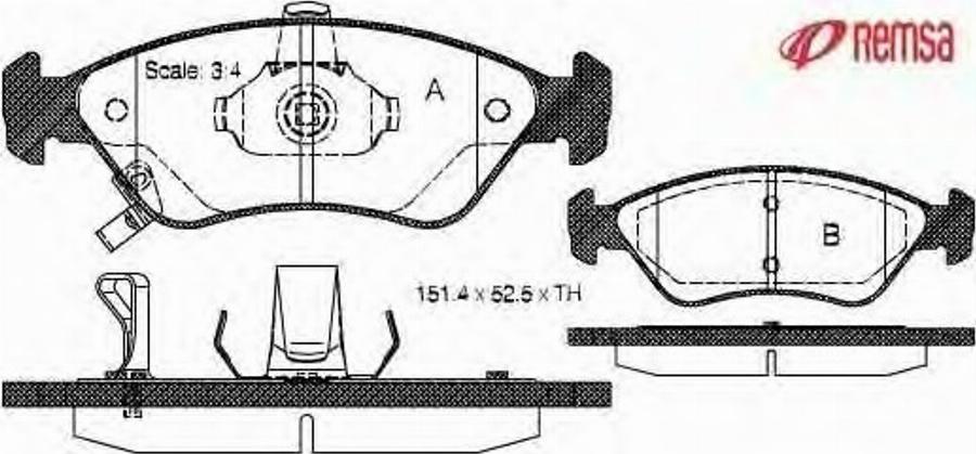 Metzger 064802 - Гальмівні колодки, дискові гальма autocars.com.ua