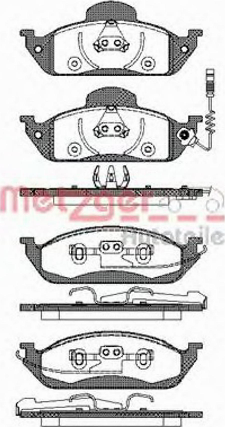 Metzger 069701 - Тормозные колодки, дисковые, комплект avtokuzovplus.com.ua