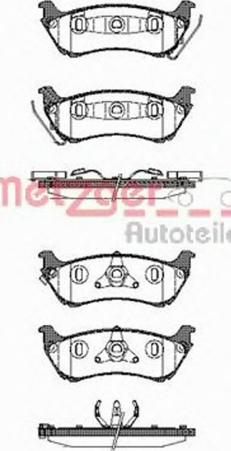 Metzger 069801 - Гальмівні колодки, дискові гальма autocars.com.ua