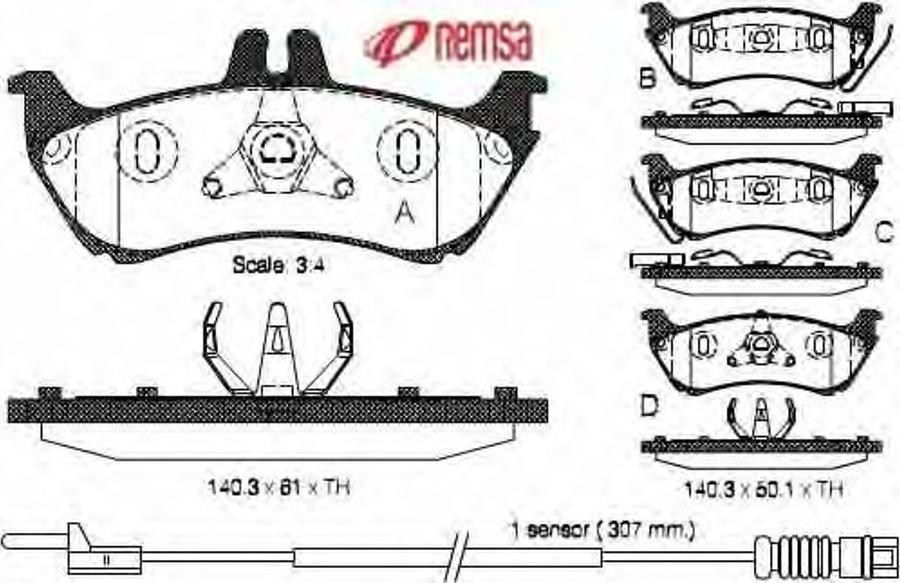 Metzger 069811 - Гальмівні колодки, дискові гальма autocars.com.ua