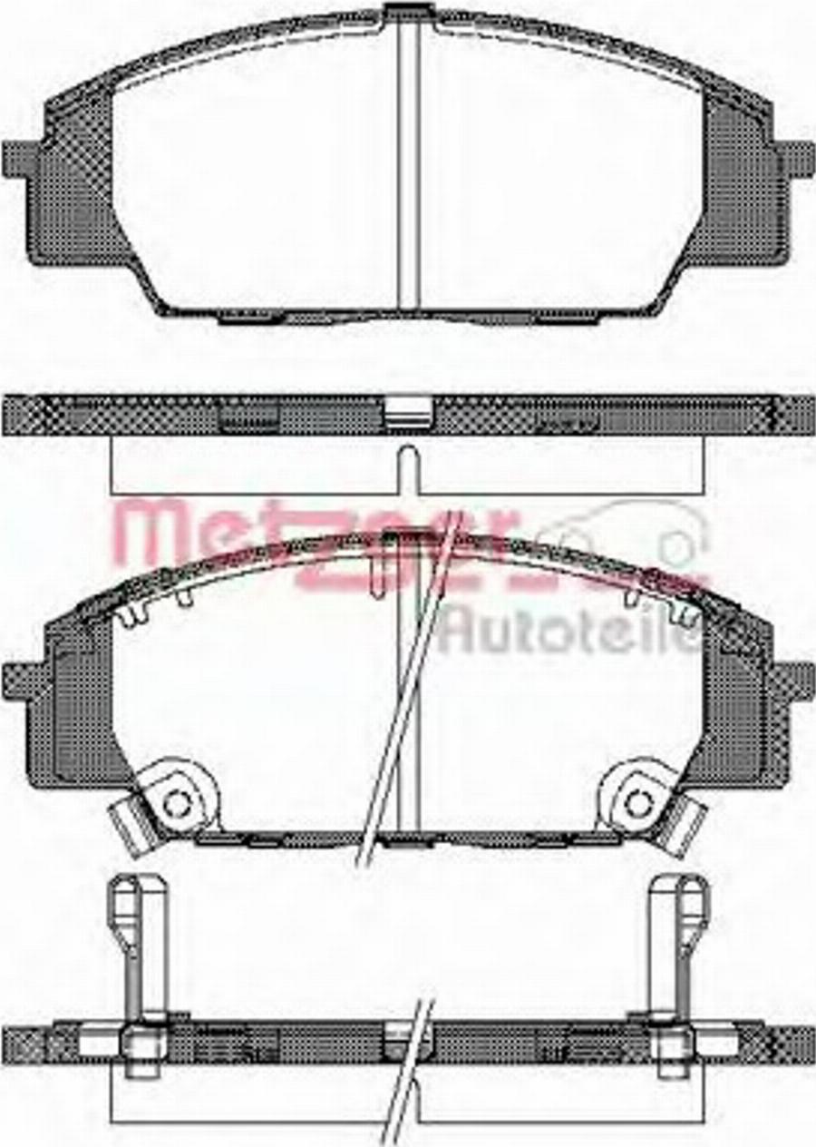 Metzger 073502 - Тормозные колодки, дисковые, комплект autodnr.net