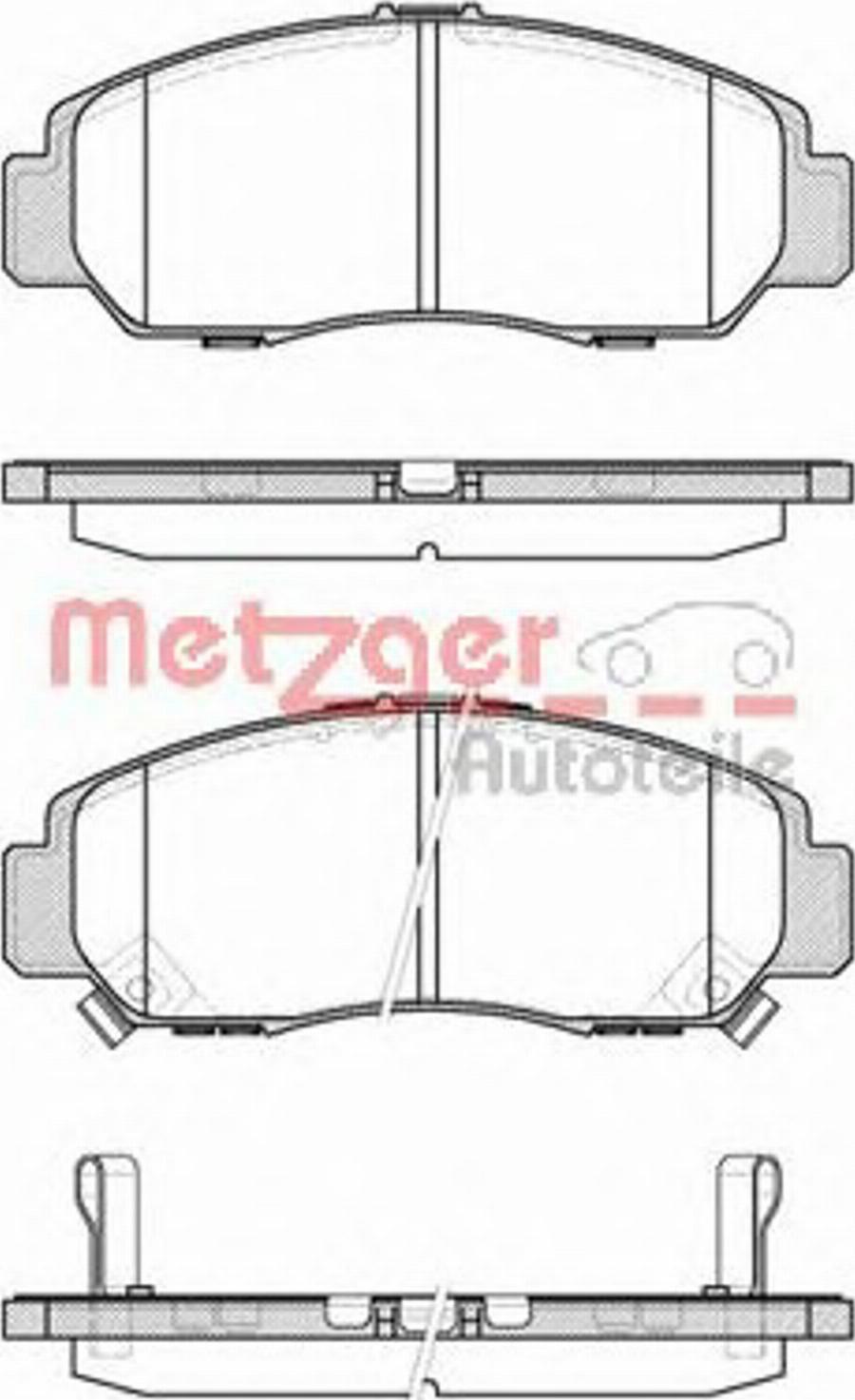 Metzger 074712 - Гальмівні колодки, дискові гальма autocars.com.ua