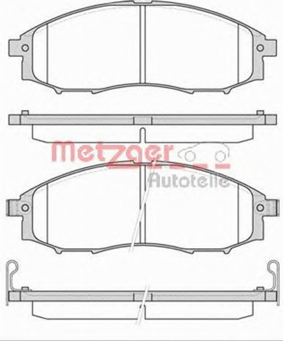 Metzger 074802 - Тормозные колодки, дисковые, комплект avtokuzovplus.com.ua