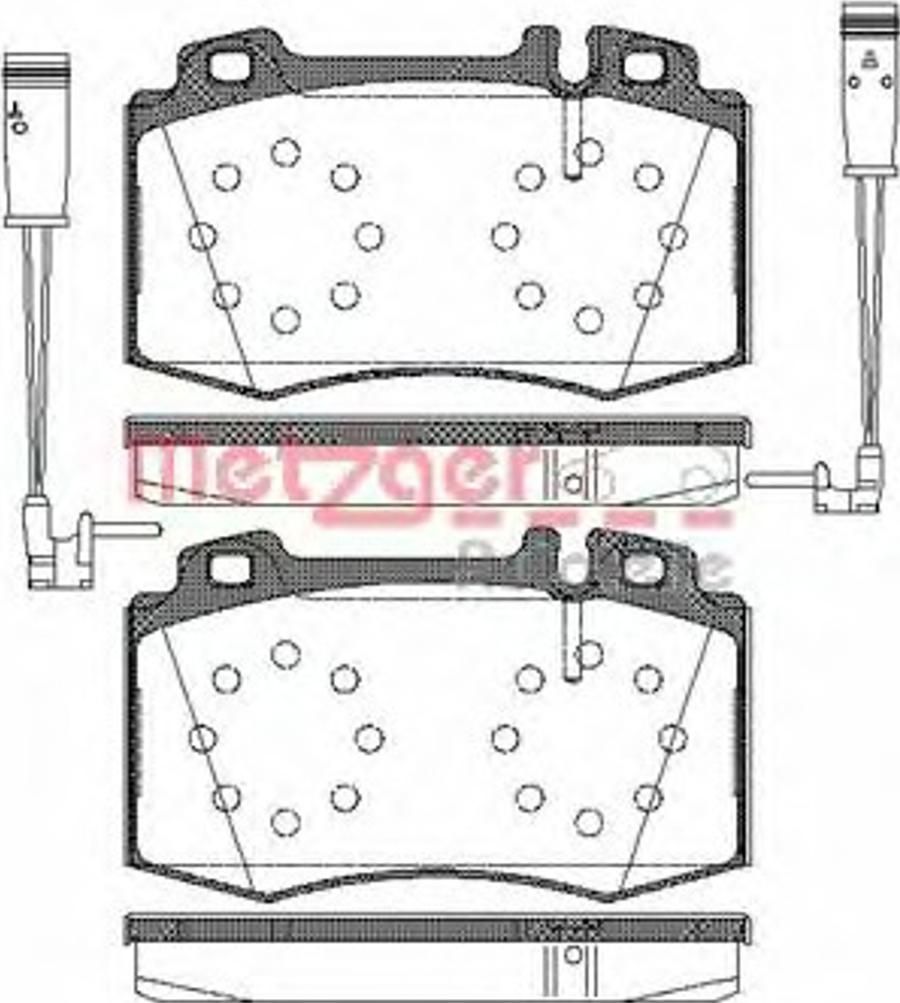 Metzger 076902 - Тормозные колодки, дисковые, комплект autodnr.net