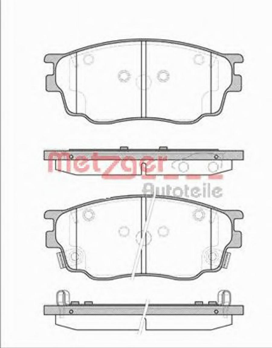 Metzger 080022 - Тормозные колодки, дисковые, комплект avtokuzovplus.com.ua