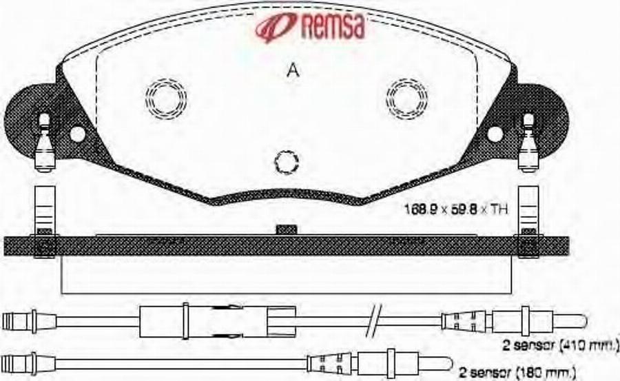 Metzger 082704 - Тормозные колодки, дисковые, комплект avtokuzovplus.com.ua