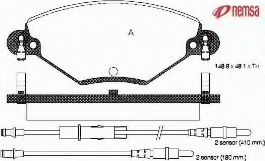 Metzger 0828.04 - Тормозные колодки, дисковые, комплект avtokuzovplus.com.ua