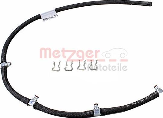 Metzger 0840128 - Шланг, витік палива autocars.com.ua