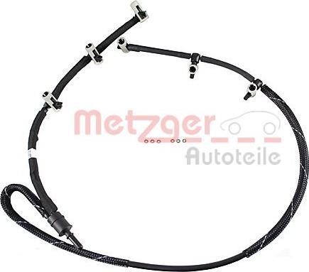 Metzger 0840146 - Шланг, витік палива autocars.com.ua