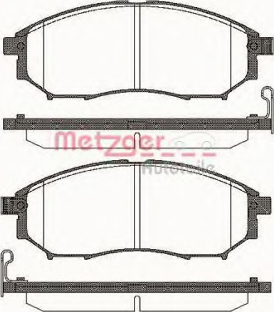 Metzger 0852.14 - Тормозные колодки, дисковые, комплект autodnr.net