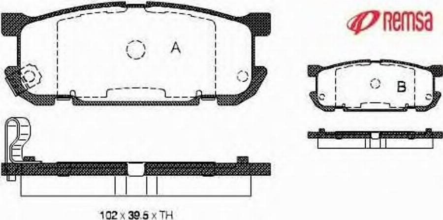 Metzger 085302 - Тормозные колодки, дисковые, комплект avtokuzovplus.com.ua